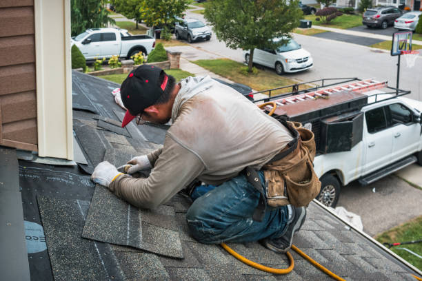 Professional Flat Roof Repair technician working in Clear Brook, VA